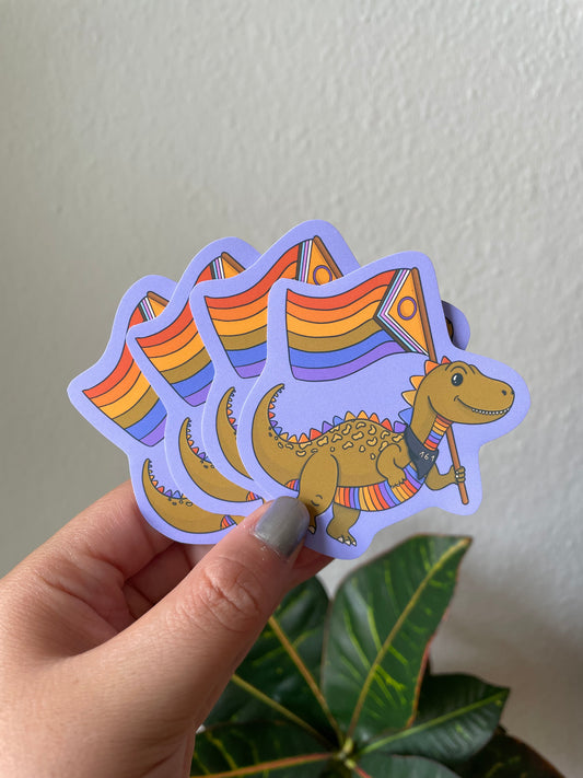 Sticker "Queer Dino"