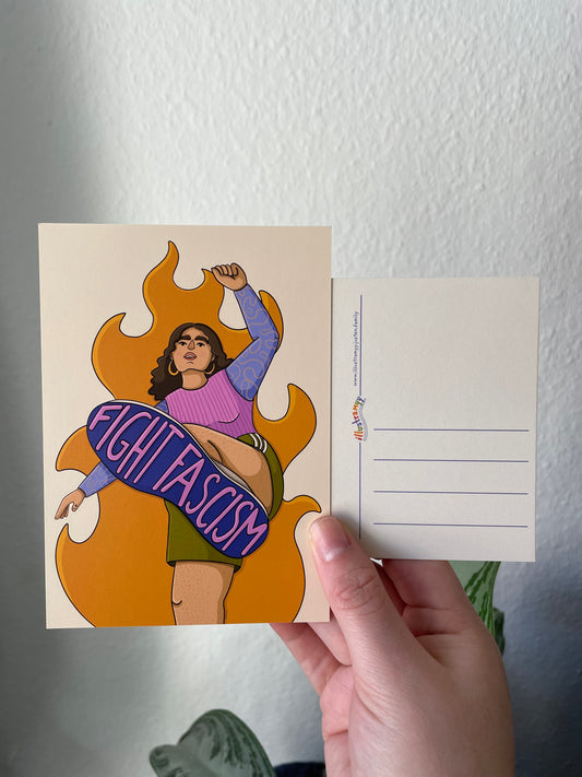 Postkarte „Fight Fascism“