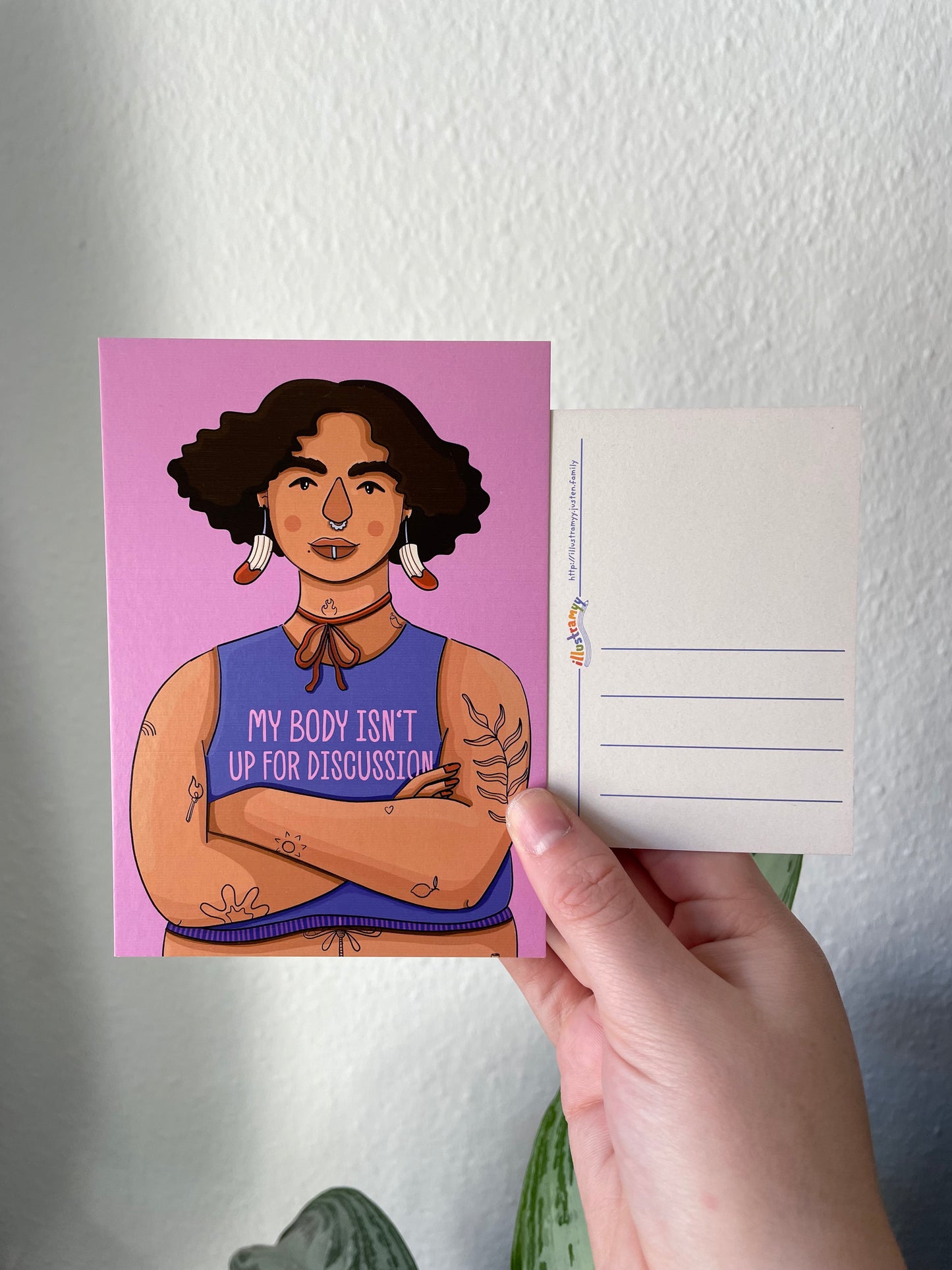 Postkarte „My Body Isn’t Up for Discussion“