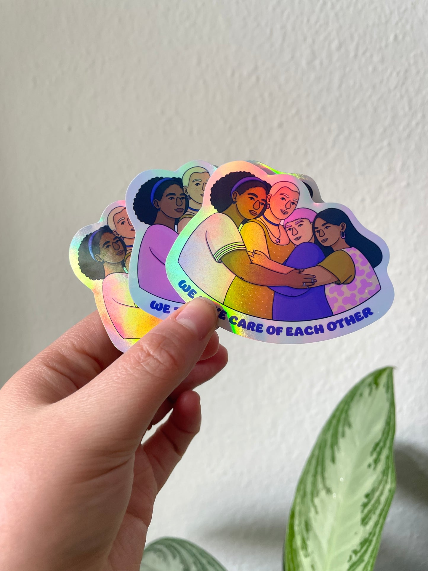 Sticker „We take care of each other“