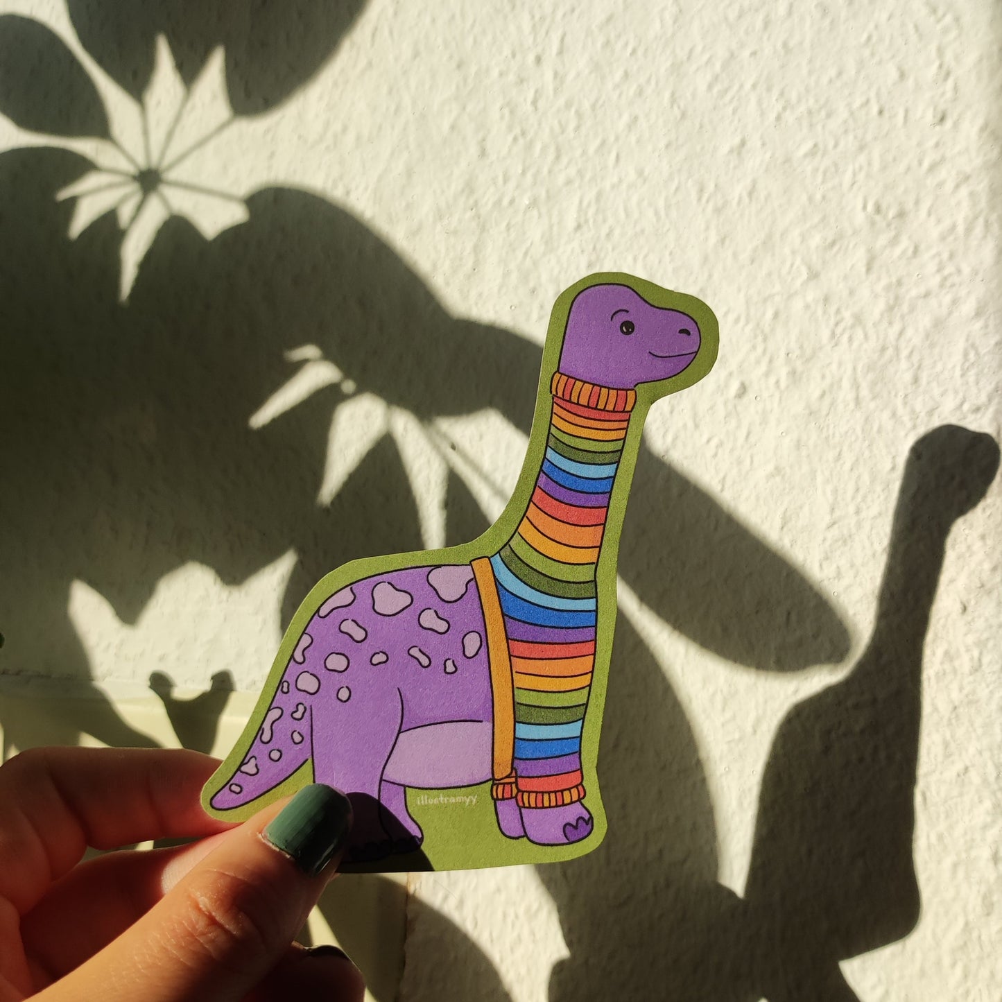 Sticker Set „Regenbogen Dinos" (6 Sticker)