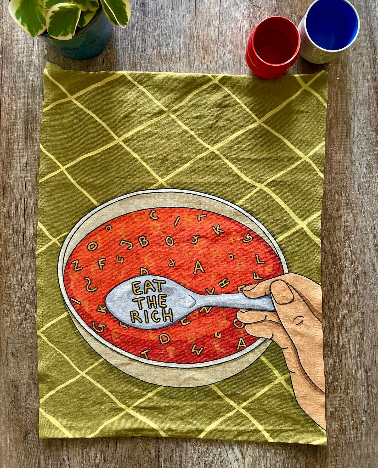 Küchenhandtuch „Eat the Rich“
