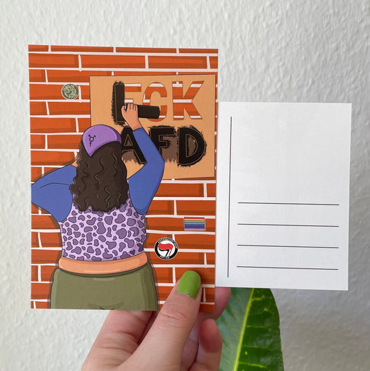 Postkarte "FCK AFD"