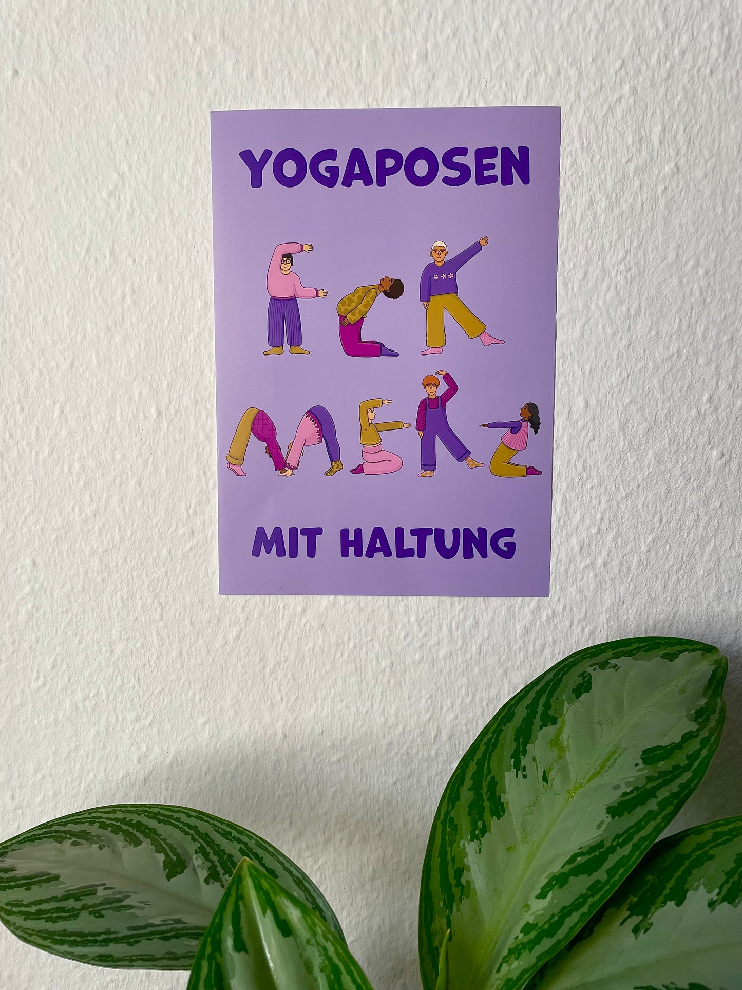 Poster  „Yogaposen mit Haltung: FCK MERZ"