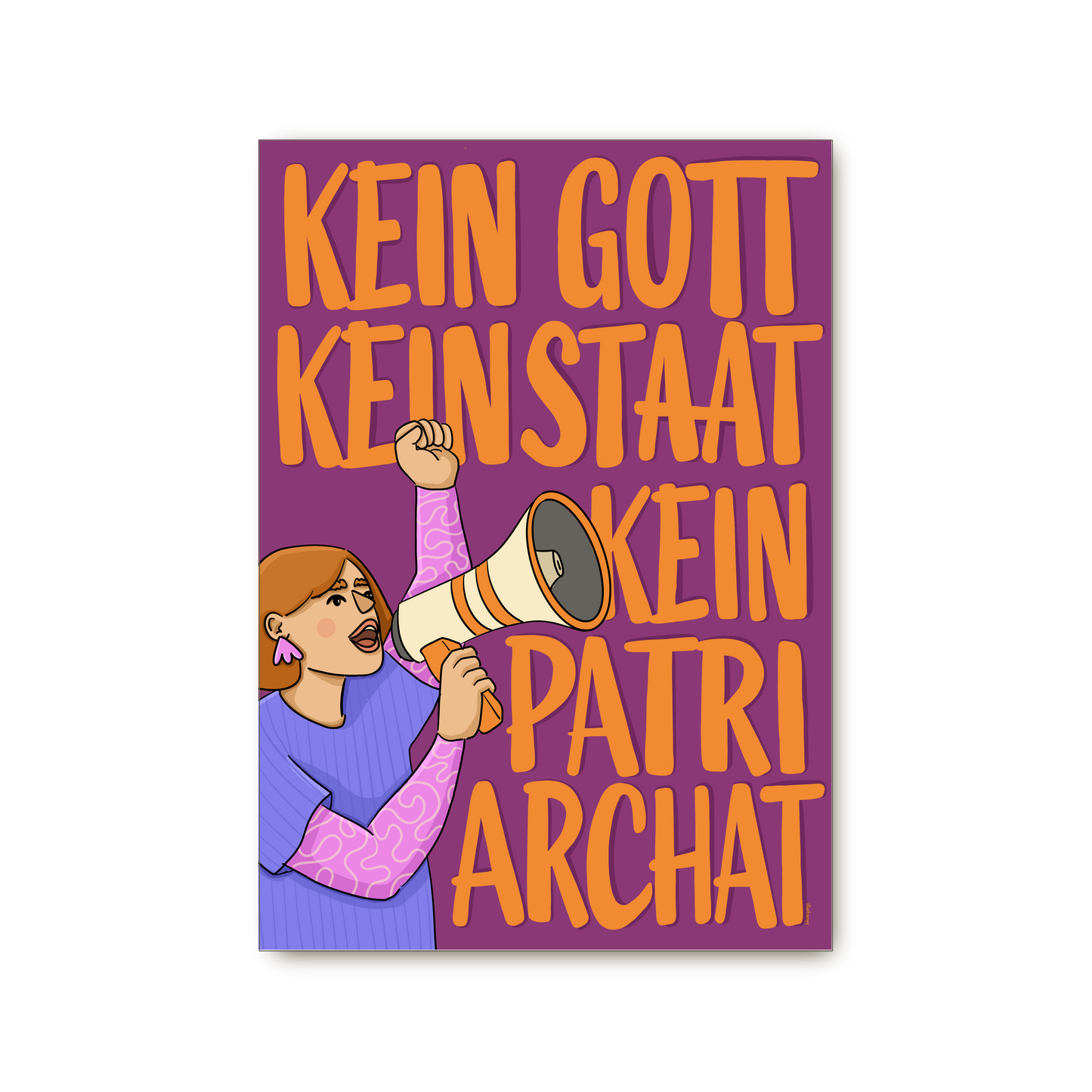 Poster  „Kein Gott, Kein Staat, Kein Patriarchat"