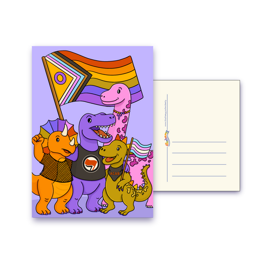 Postkarte "Dino Antifa"