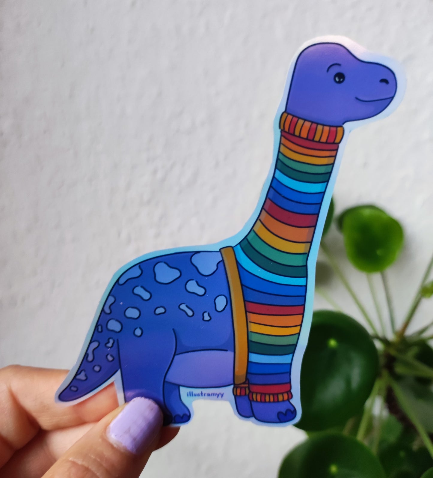 Sticker Set „Regenbogen Dinos" (6 Sticker)