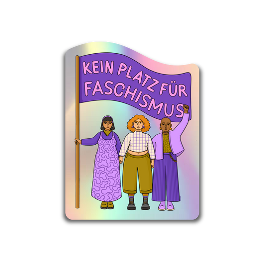 Sticker „Kein Platz für Faschismus“