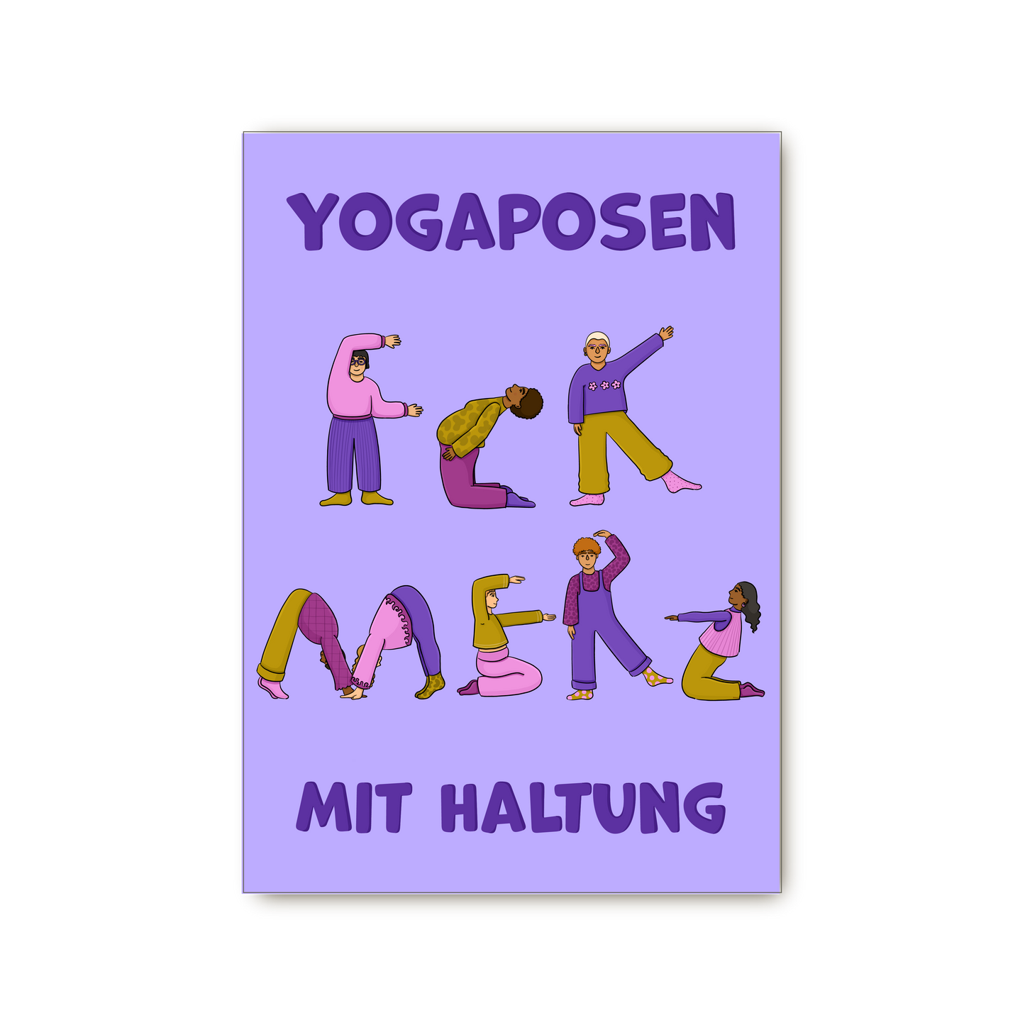 Poster  „Yogaposen mit Haltung: FCK MERZ"
