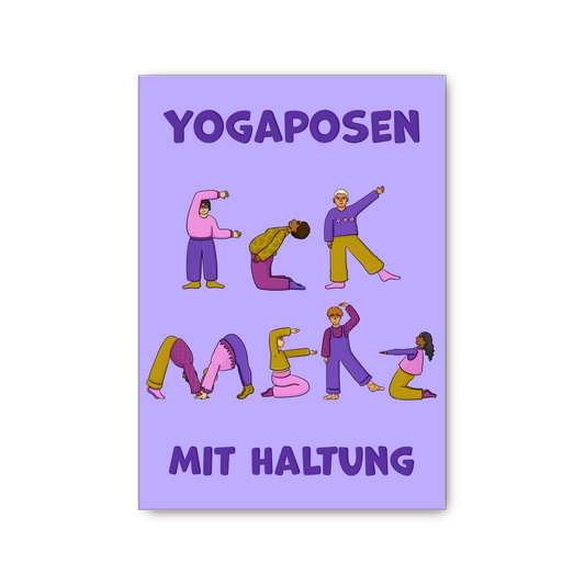 Poster  „Yogaposen mit Haltung: FCK MERZ"